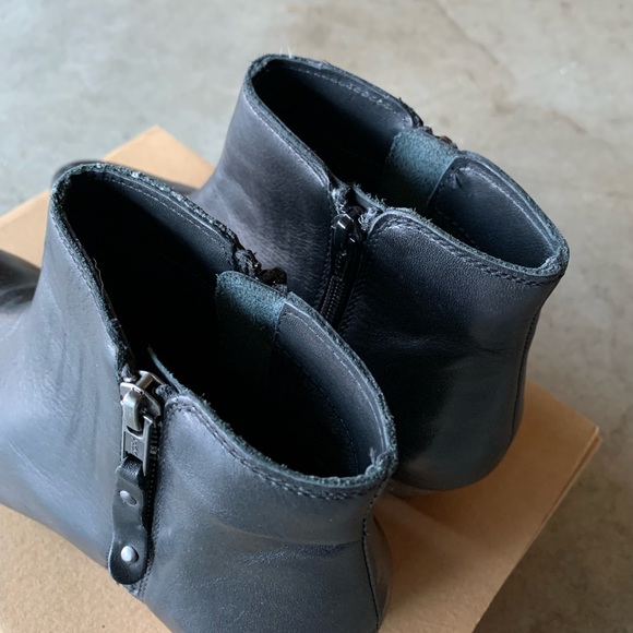 Diba Black Leather Pointed Dual Zip-Up Heeled Quality Boots/Booties 8 Womens - Picture 4 of 7